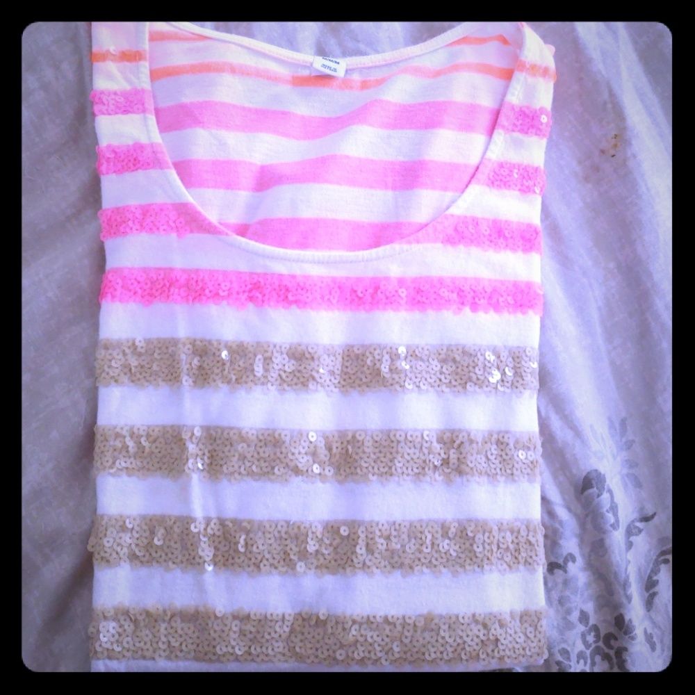 Maternity Striped Sleeveless Top EUC